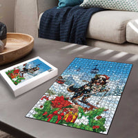 Switzerland Christmas Puzzle Merry Swissmas Bernese Mountain Dog - Wonder Print Shop