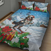 Switzerland Christmas Quilt Bed Set Merry Swissmas Bernese Mountain Dog - Wonder Print Shop