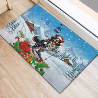 Switzerland Christmas Rubber Doormat Merry Swissmas Bernese Mountain Dog - Wonder Print Shop
