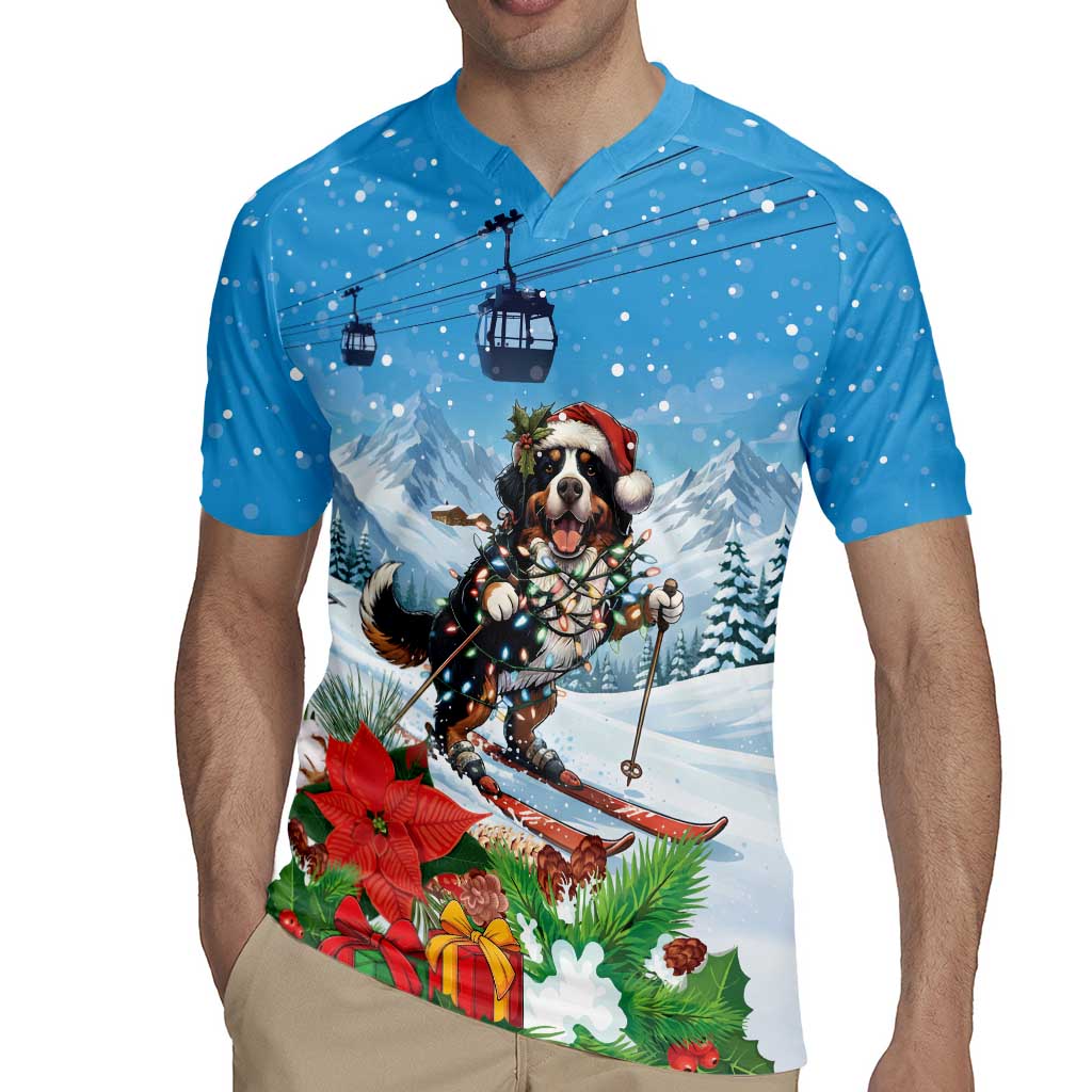 Switzerland Christmas Rugby Jersey Merry Swissmas Bernese Mountain Dog - Wonder Print Shop