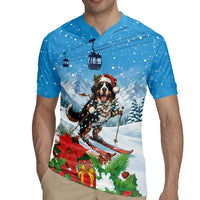 Switzerland Christmas Rugby Jersey Merry Swissmas Bernese Mountain Dog - Wonder Print Shop
