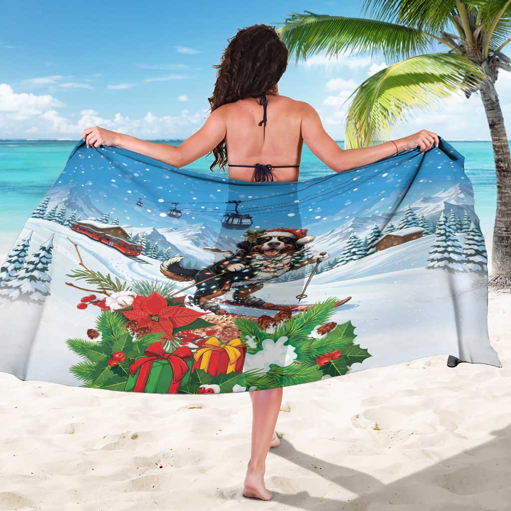 Switzerland Christmas Sarong Merry Swissmas Bernese Mountain Dog - Wonder Print Shop