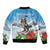 Switzerland Christmas Sleeve Zip Bomber Jacket Merry Swissmas Bernese Mountain Dog - Wonder Print Shop