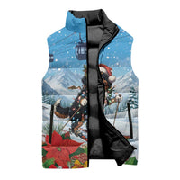 Switzerland Christmas Sleeveless Puffer Jacket Merry Swissmas Bernese Mountain Dog - Wonder Print Shop