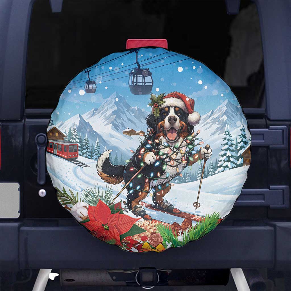 Switzerland Christmas Spare Tire Cover Merry Swissmas Bernese Mountain Dog - Wonder Print Shop