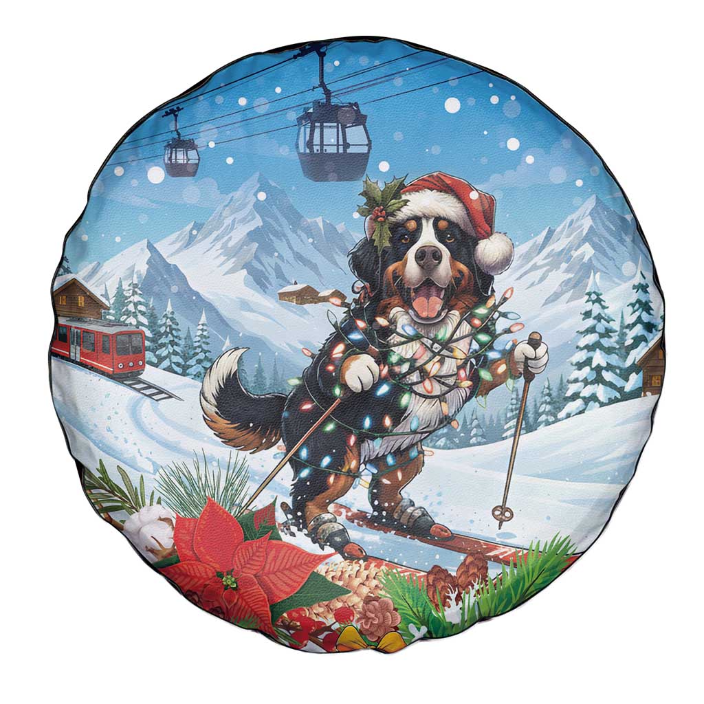 Switzerland Christmas Spare Tire Cover Merry Swissmas Bernese Mountain Dog - Wonder Print Shop