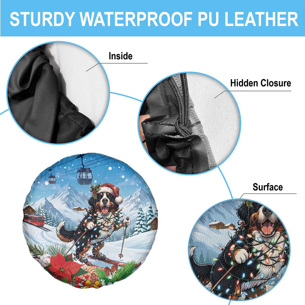 Switzerland Christmas Spare Tire Cover Merry Swissmas Bernese Mountain Dog - Wonder Print Shop