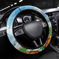 Switzerland Christmas Steering Wheel Cover Merry Swissmas Bernese Mountain Dog - Wonder Print Shop