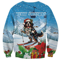 Switzerland Christmas Sweatshirt Merry Swissmas Bernese Mountain Dog - Wonder Print Shop