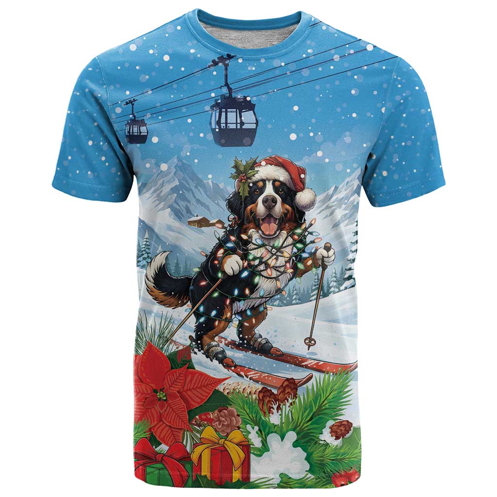 Switzerland Christmas T Shirt Merry Swissmas Bernese Mountain Dog - Wonder Print Shop