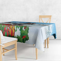 Switzerland Christmas Tablecloth Merry Swissmas Bernese Mountain Dog - Wonder Print Shop