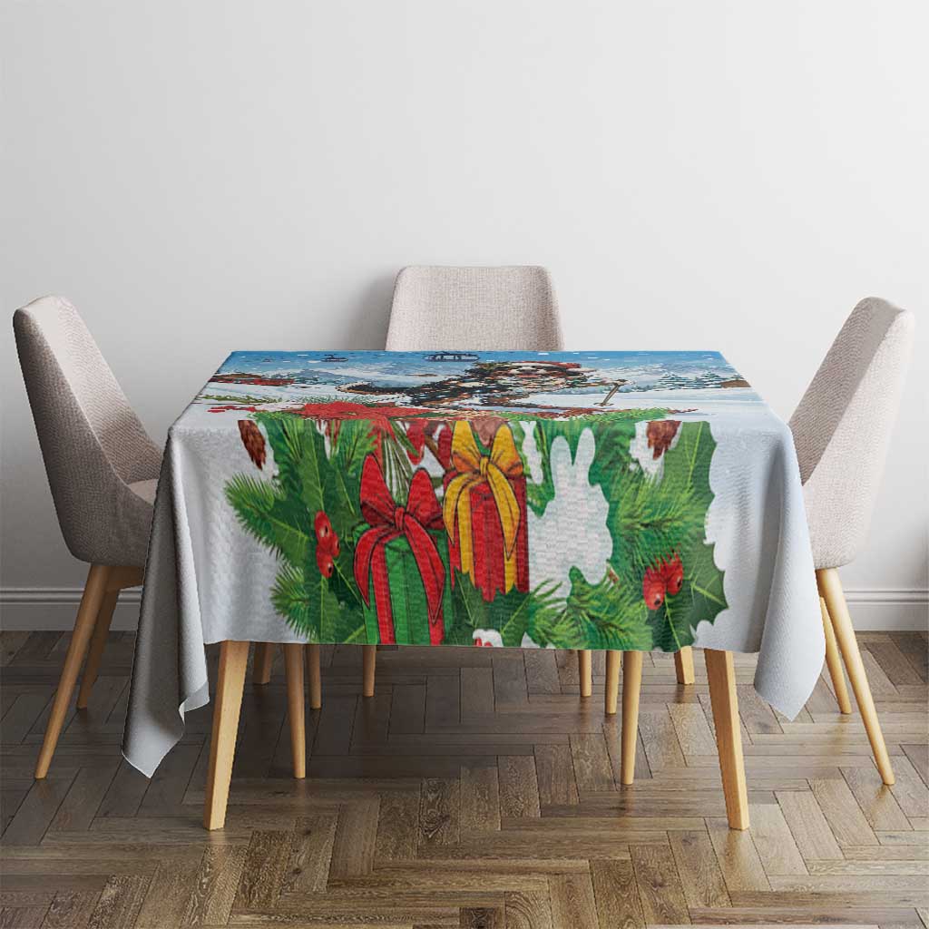 Switzerland Christmas Tablecloth Merry Swissmas Bernese Mountain Dog - Wonder Print Shop