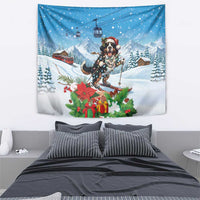 Switzerland Christmas Tapestry Merry Swissmas Bernese Mountain Dog - Wonder Print Shop