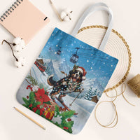 Switzerland Christmas Tote Bag Merry Swissmas Bernese Mountain Dog - Wonder Print Shop
