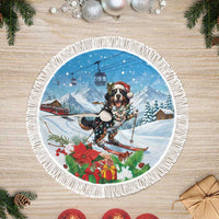 Switzerland Christmas Tree Skirt Merry Swissmas Bernese Mountain Dog - Wonder Print Shop