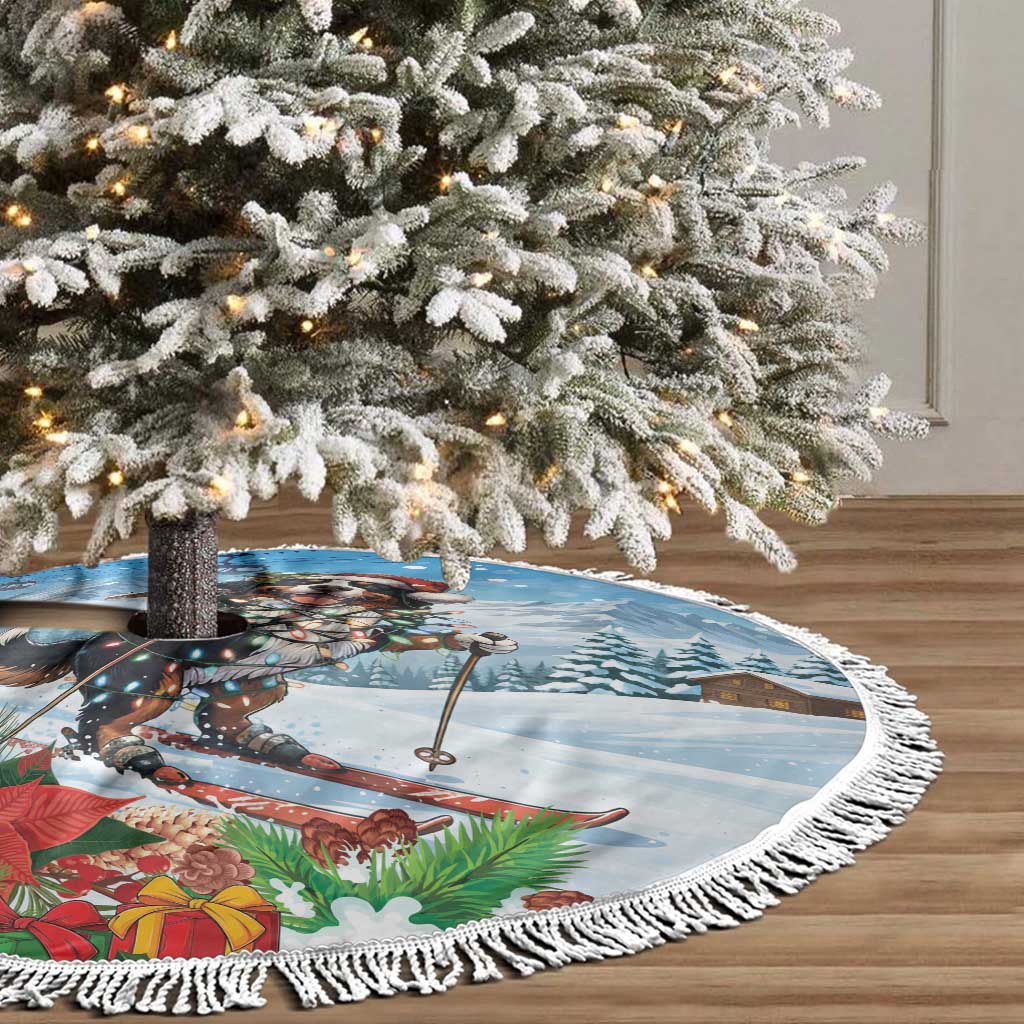 Switzerland Christmas Tree Skirt Merry Swissmas Bernese Mountain Dog - Wonder Print Shop