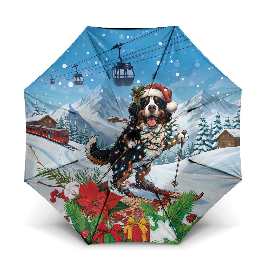 Switzerland Christmas Umbrella Merry Swissmas Bernese Mountain Dog - Wonder Print Shop