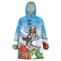 Switzerland Christmas Wearable Blanket Hoodie Merry Swissmas Bernese Mountain Dog - Wonder Print Shop