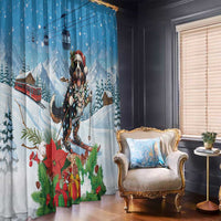 Switzerland Christmas Window Curtain Merry Swissmas Bernese Mountain Dog - Wonder Print Shop
