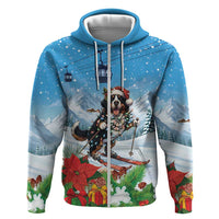 Switzerland Christmas Zip Hoodie Merry Swissmas Bernese Mountain Dog - Wonder Print Shop