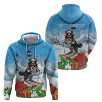 Switzerland Christmas Zip Hoodie Merry Swissmas Bernese Mountain Dog - Wonder Print Shop