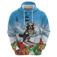 Switzerland Christmas Zip Hoodie Merry Swissmas Bernese Mountain Dog - Wonder Print Shop