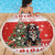 Personalized Merry Swissmas Beach Blanket Bernese Mountain Dog Christmas Pattern - Wonder Print Shop