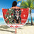 Personalized Merry Swissmas Beach Blanket Bernese Mountain Dog Christmas Pattern - Wonder Print Shop