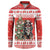 Personalized Merry Swissmas Button Sweatshirt Bernese Mountain Dog Christmas Pattern - Wonder Print Shop
