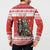 Personalized Merry Swissmas Button Sweatshirt Bernese Mountain Dog Christmas Pattern - Wonder Print Shop