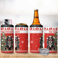 Personalized Merry Swissmas 4 in 1 Can Cooler Tumbler Bernese Mountain Dog Christmas Pattern - Wonder Print Shop