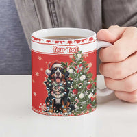 Personalized Merry Swissmas Ceramic Mug Bernese Mountain Dog Christmas Pattern - Wonder Print Shop