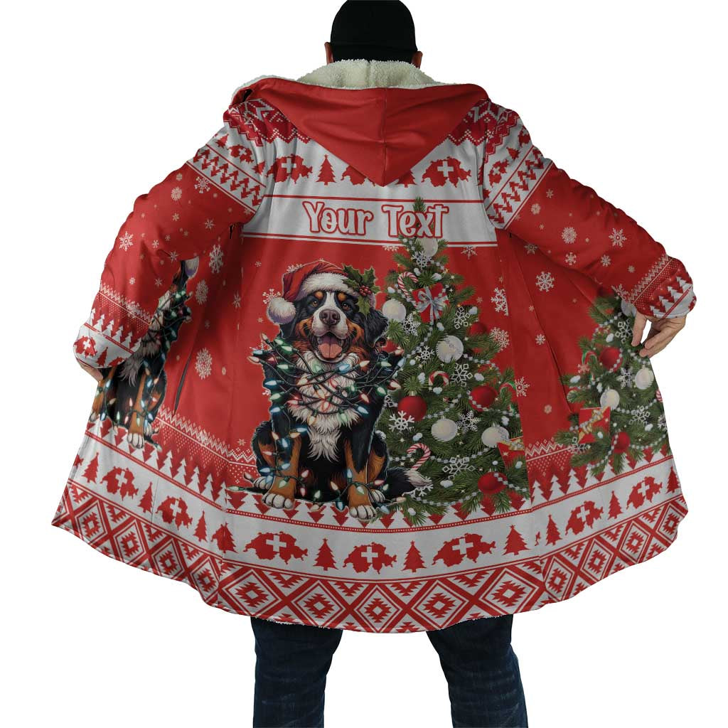 Personalized Merry Swissmas Cloak Bernese Mountain Dog Christmas Pattern - Wonder Print Shop