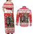 Personalized Merry Swissmas Couples Matching Off Shoulder Maxi Dress and Long Sleeve Button Shirt Bernese Mountain Dog Christmas Pattern - Wonder Print Shop