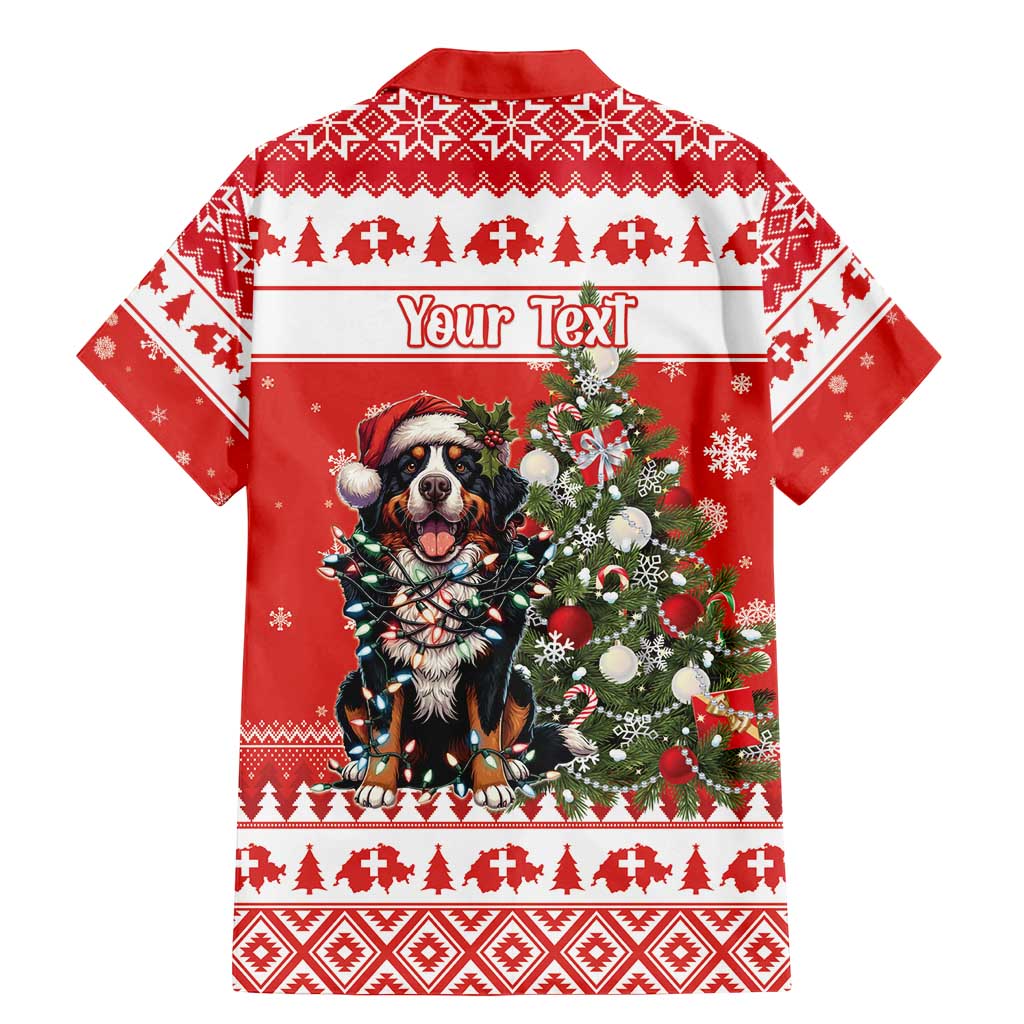 Personalized Merry Swissmas Family Matching Mermaid Dress and Hawaiian Shirt Bernese Mountain Dog Christmas Pattern - Wonder Print Shop