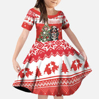 Personalized Merry Swissmas Family Matching Off Shoulder Maxi Dress and Hawaiian Shirt Bernese Mountain Dog Christmas Pattern - Wonder Print Shop