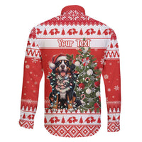 Personalized Merry Swissmas Family Matching Short Sleeve Bodycon Dress and Hawaiian Shirt Bernese Mountain Dog Christmas Pattern - Wonder Print Shop
