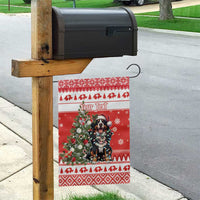 Personalized Merry Swissmas Garden Flag Bernese Mountain Dog Christmas Pattern - Wonder Print Shop