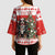 Personalized Merry Swissmas Kimono Sleeve Blouse Bernese Mountain Dog Christmas Pattern - Wonder Print Shop