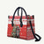 Personalized Merry Swissmas Leather Bag Bernese Mountain Dog Christmas Pattern - Wonder Print Shop