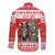 Personalized Merry Swissmas Long Sleeve Button Shirt Bernese Mountain Dog Christmas Pattern - Wonder Print Shop