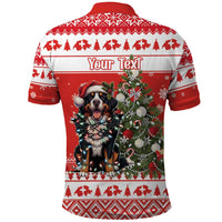 Personalized Merry Swissmas Polo Shirt Bernese Mountain Dog Christmas Pattern - Wonder Print Shop