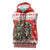 Personalized Merry Swissmas Sleeveless Zip Hoodie Bernese Mountain Dog Christmas Pattern - Wonder Print Shop
