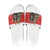 Personalized Merry Swissmas Slide Sandals Bernese Mountain Dog Christmas Pattern - Wonder Print Shop
