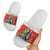 Personalized Merry Swissmas Slide Sandals Bernese Mountain Dog Christmas Pattern - Wonder Print Shop