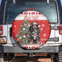 Personalized Merry Swissmas Spare Tire Cover Bernese Mountain Dog Christmas Pattern - Wonder Print Shop