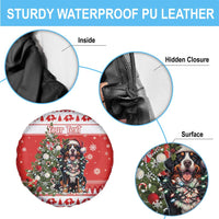 Personalized Merry Swissmas Spare Tire Cover Bernese Mountain Dog Christmas Pattern - Wonder Print Shop