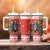 Personalized Merry Swissmas Tumbler With Handle Bernese Mountain Dog Christmas Pattern - Wonder Print Shop