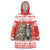 Personalized Merry Swissmas Wearable Blanket Hoodie Bernese Mountain Dog Christmas Pattern - Wonder Print Shop
