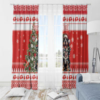Personalized Merry Swissmas Window Curtain Bernese Mountain Dog Christmas Pattern - Wonder Print Shop